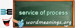 WordMeaning blackboard for service of process